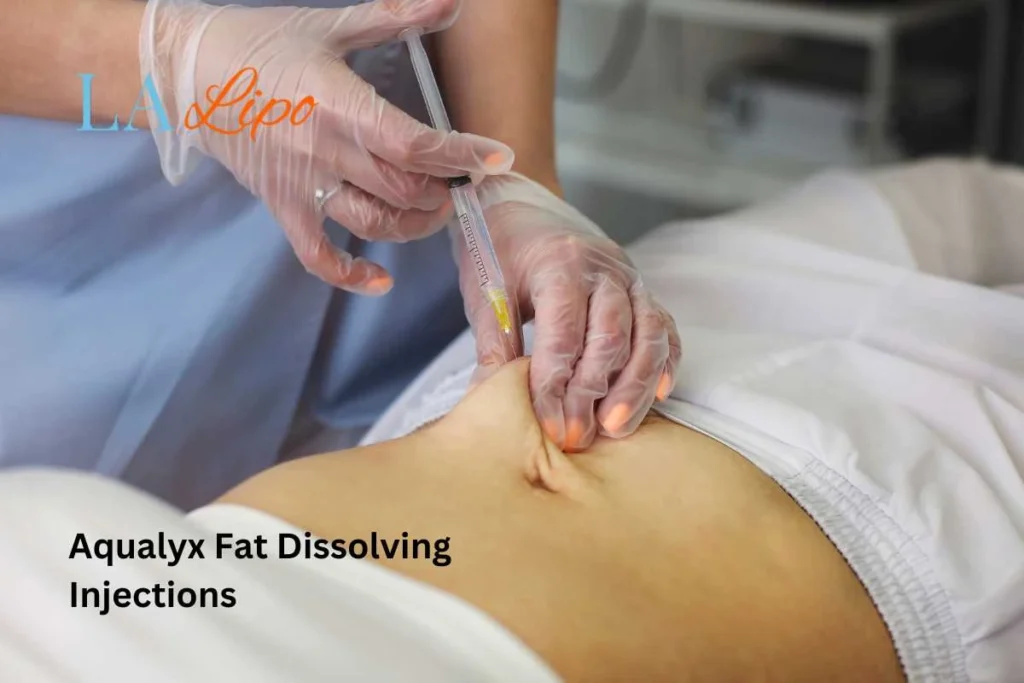 woman having fat dissolving injections Middlewich in the stomach