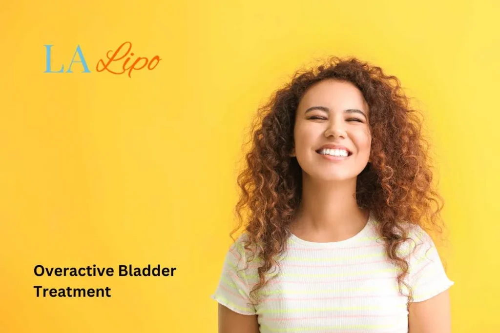 woman smiling about overactive bladder treatment Middlewich solutions