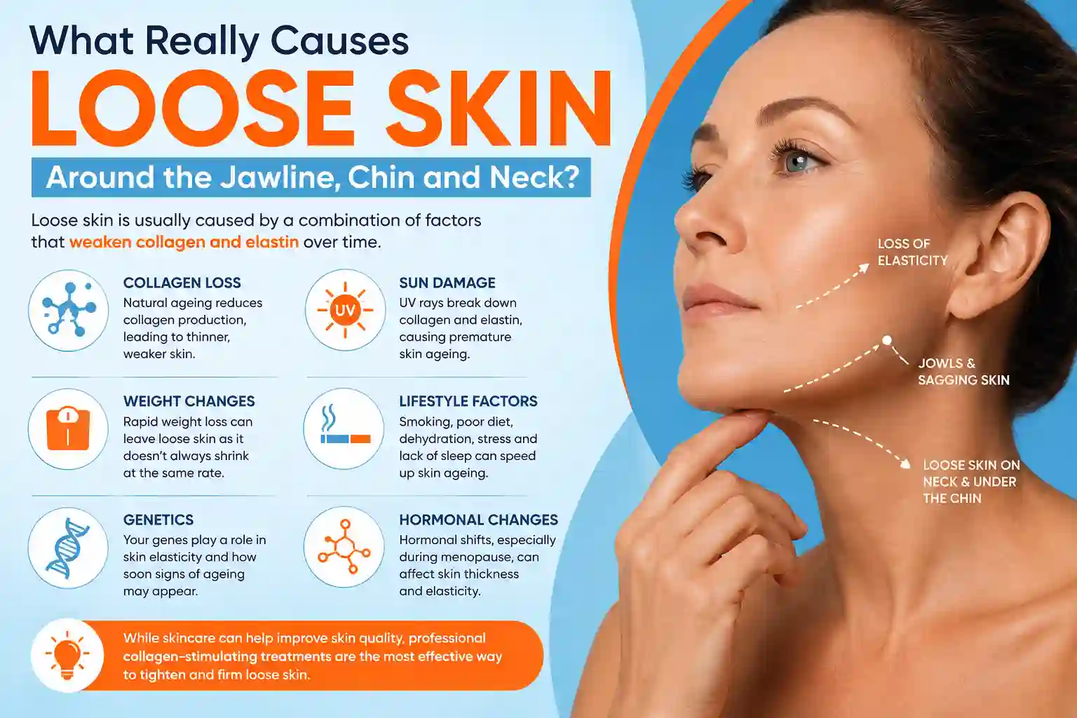 What Really Causes Loose Skin Around the Jawline, Chin and Neck Middlewich?